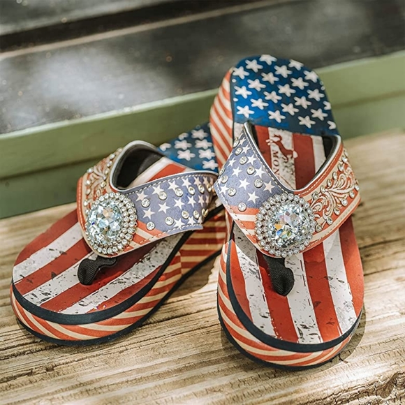 Montana West Shoes - NIB Montana West American Pride Flip Flops